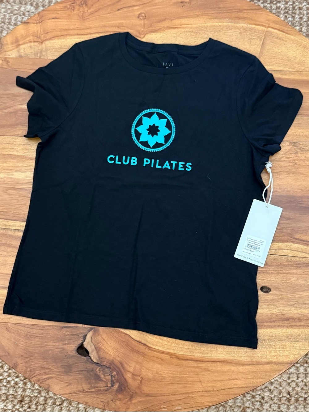Club Pilates Instructor Graphic Tee in Black & Teal